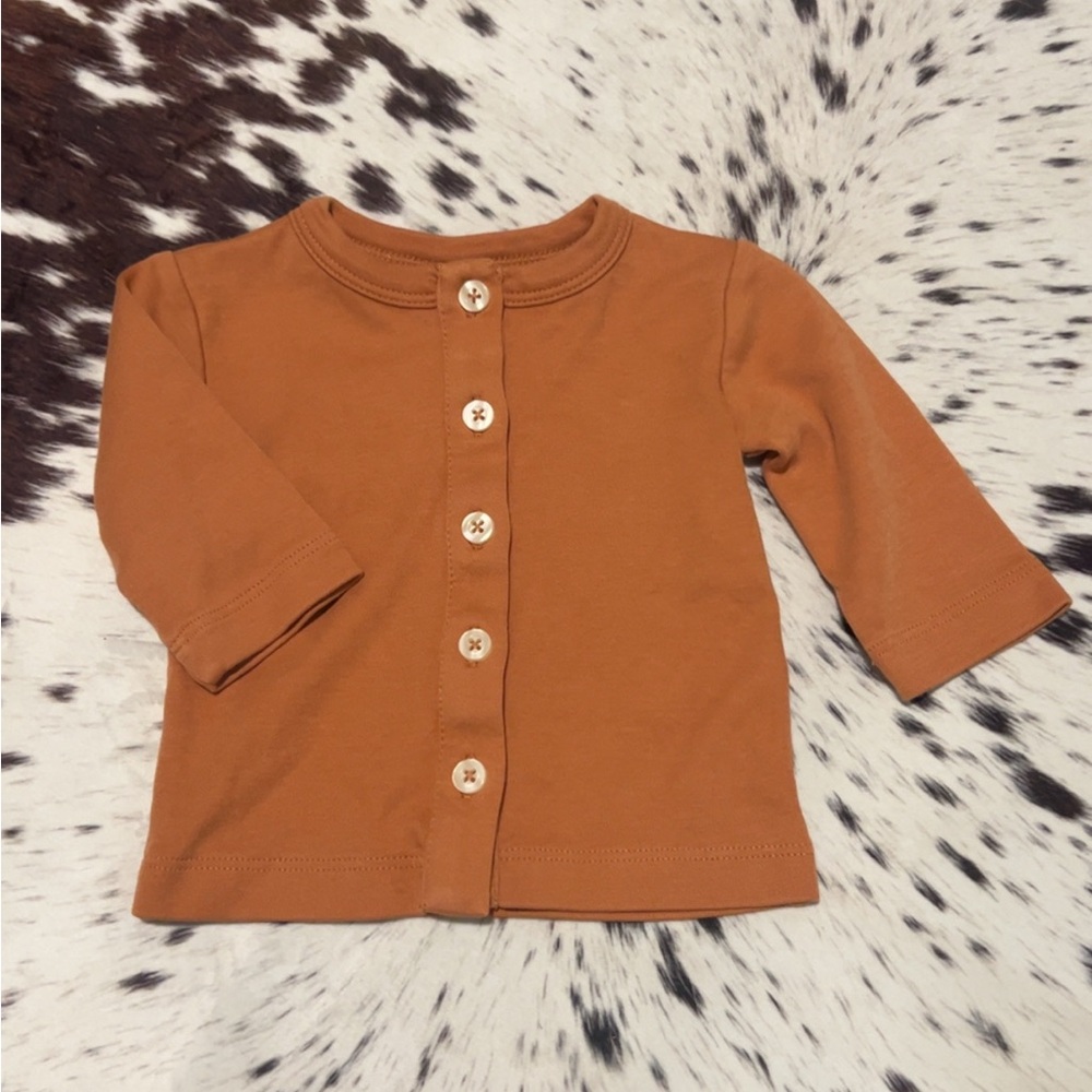 Kate Quinn Burnt Orange Button Down Shirt - Picture 2 of 4